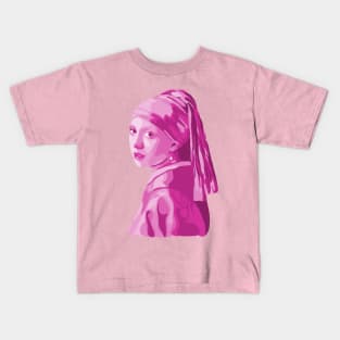 Girl With A Pearl Earring Kids T-Shirt